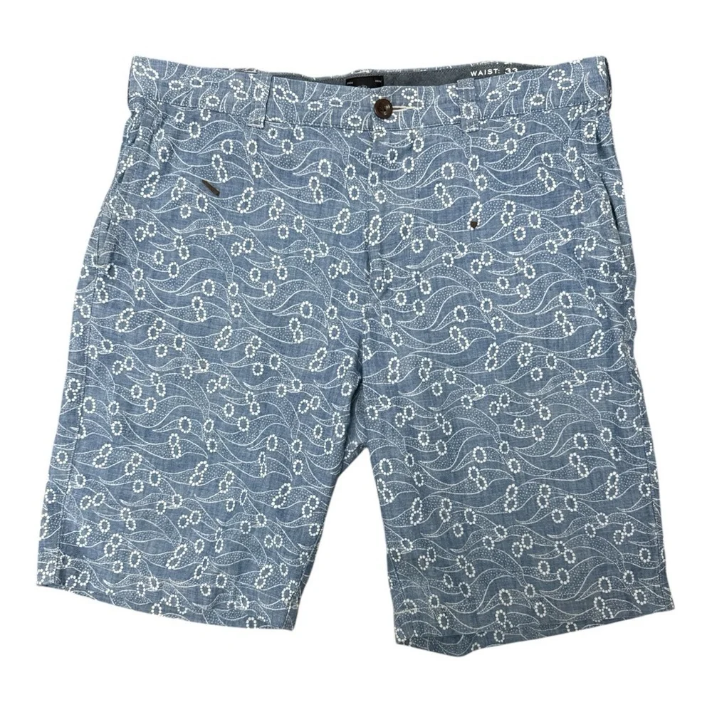 J. Crew Blue Flat Front Shorts with Relaxed Fit